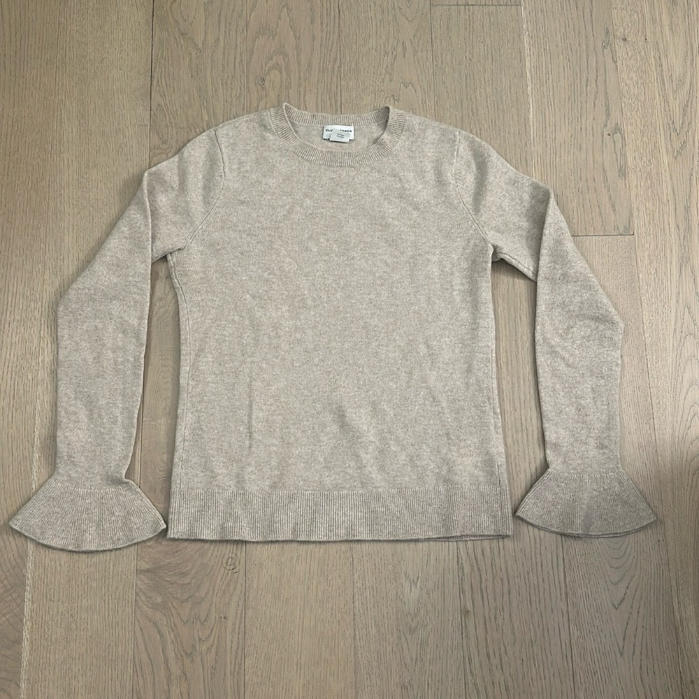 Excellent Condition Club Monaco Cashmere Sweater in Tan Size Small